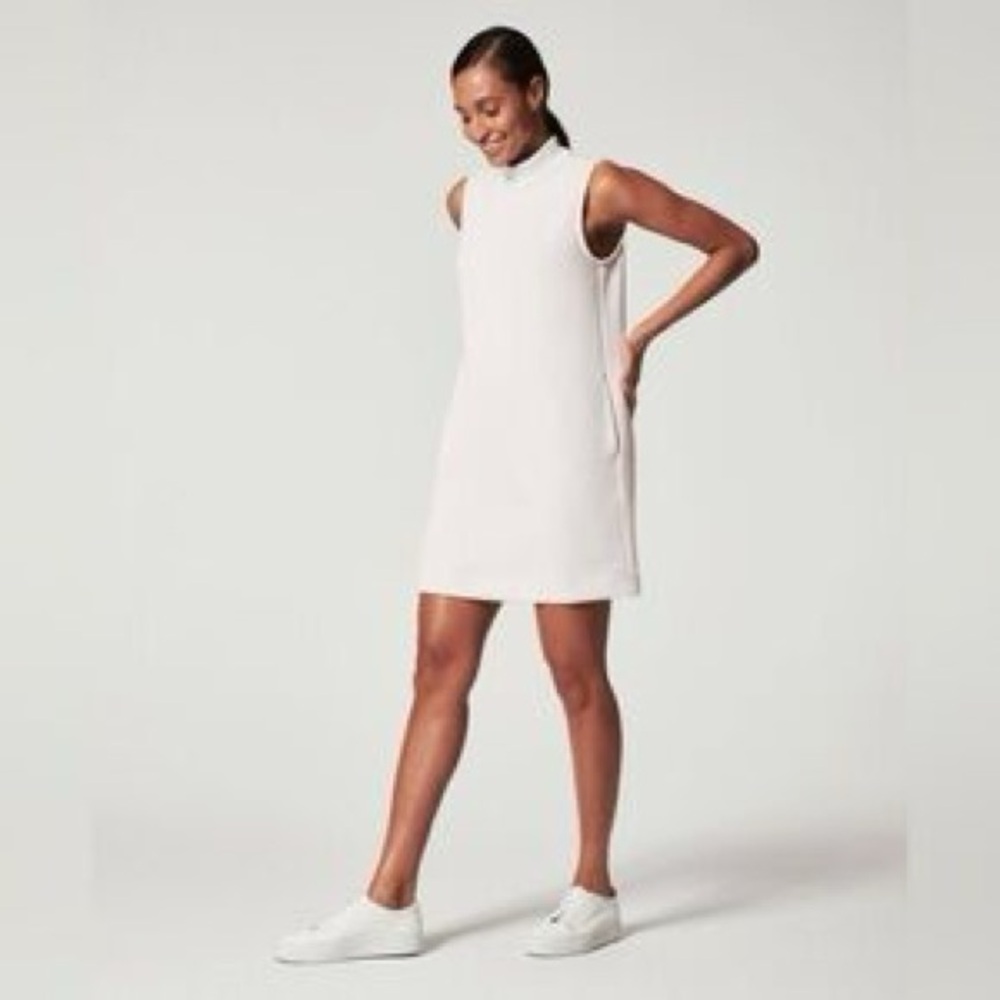 NWOT SPANX Cream Air Essentials Sleeveless Mini Dress L